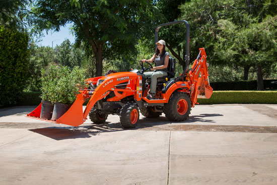 
Implements include mid-mount mower decks, operator-friendly front loaders, front- and rear-mounted snowblowers, and more.
